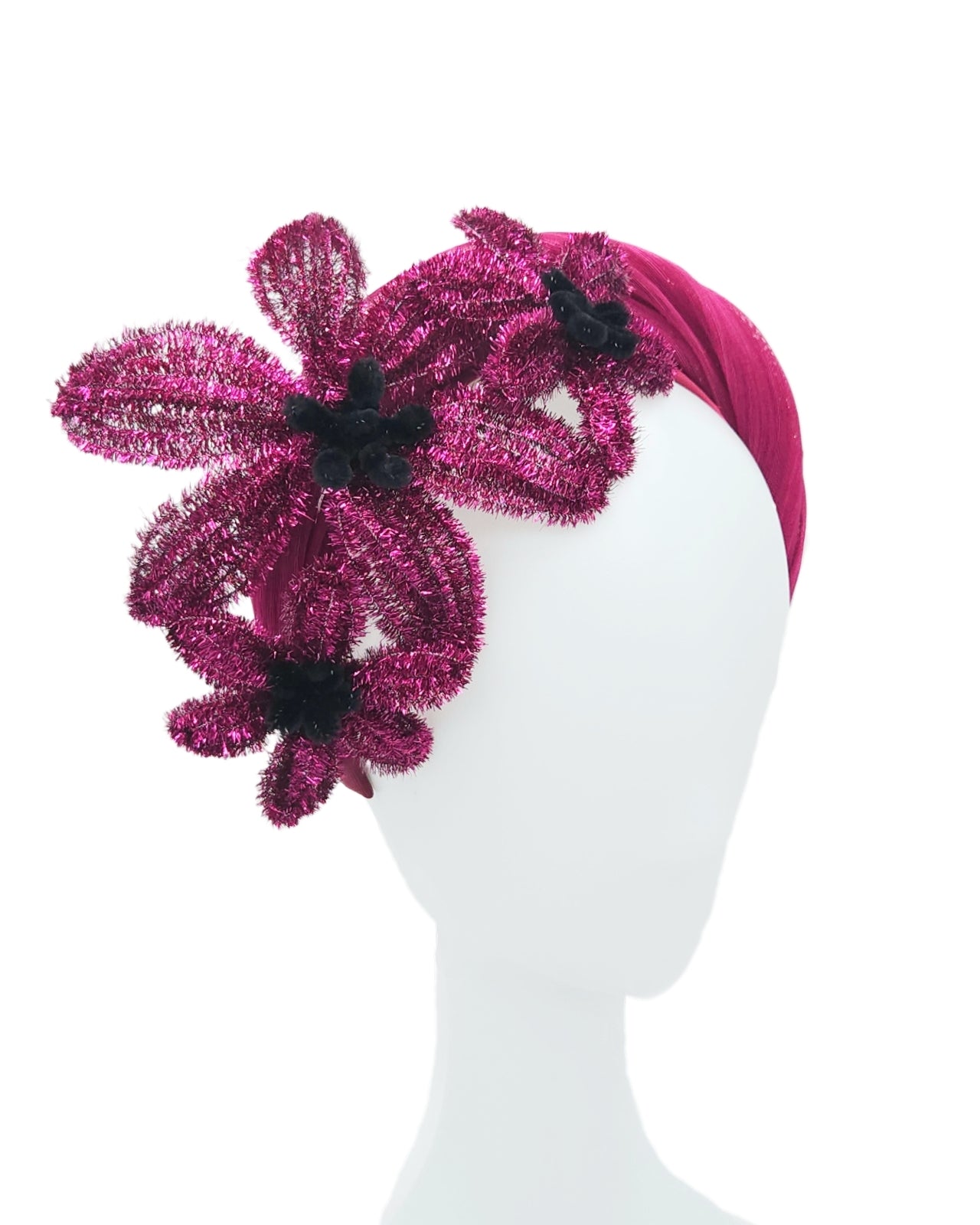 Magenta Floral Headband