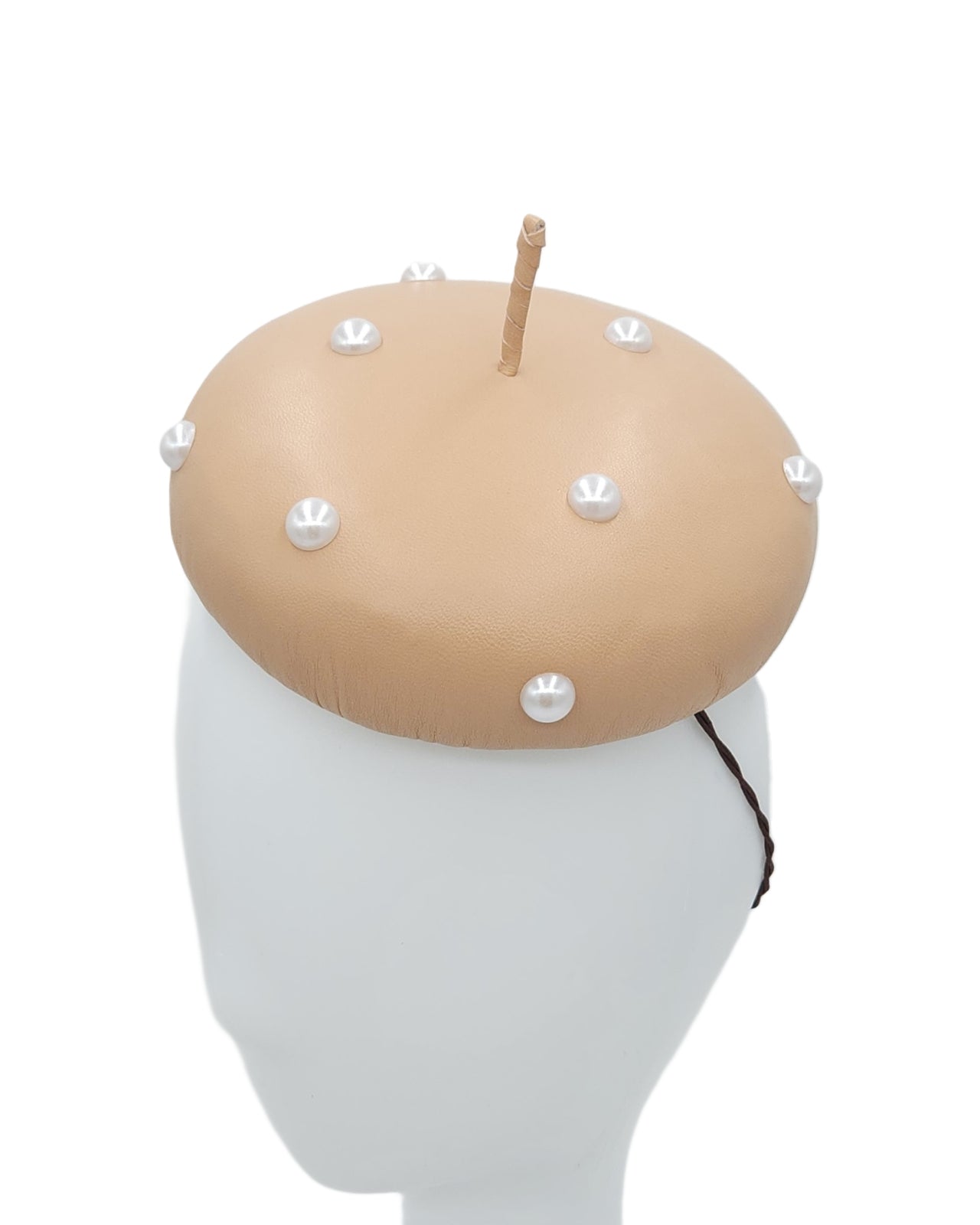 Pearl Leather Beret
