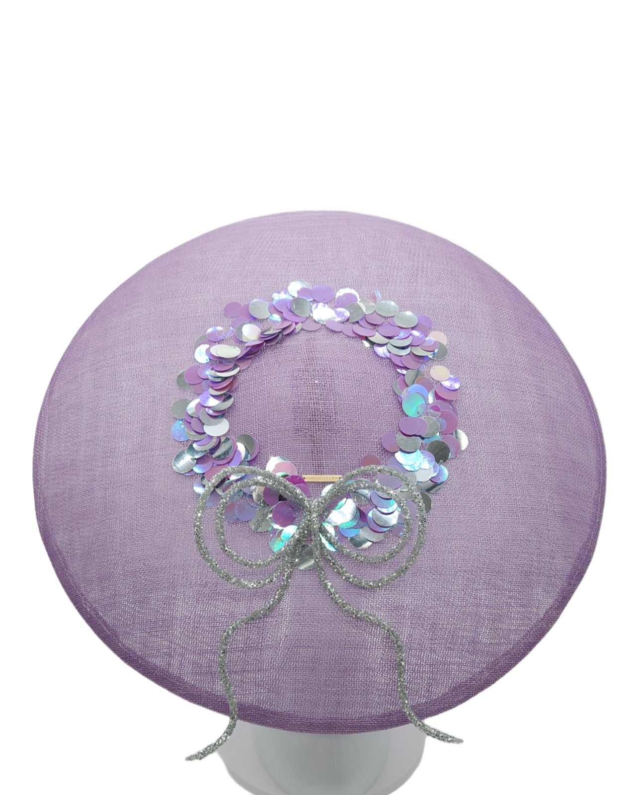 Lavender Sequined Wide Brimmed Hat