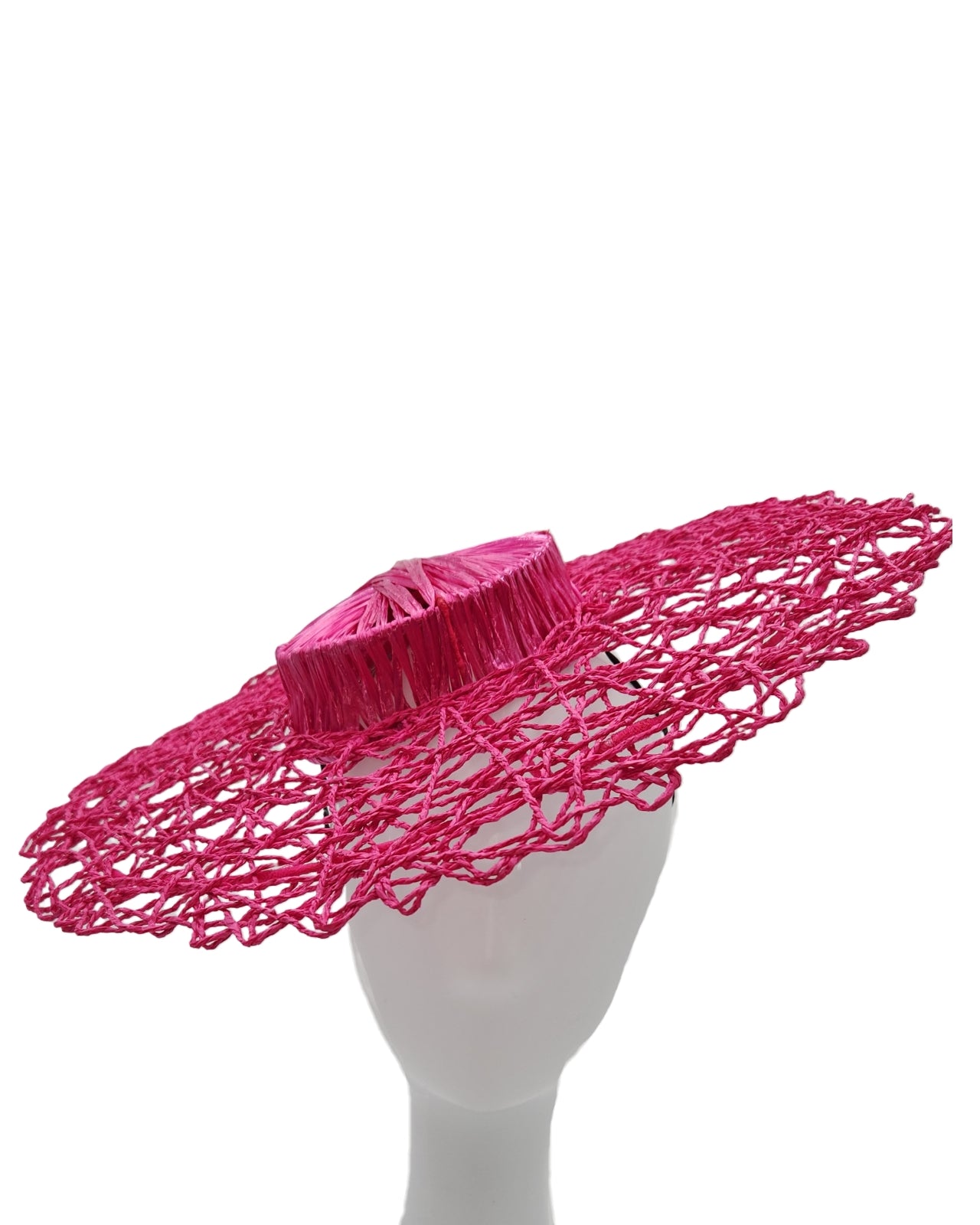 Fuchsia Woven Boater