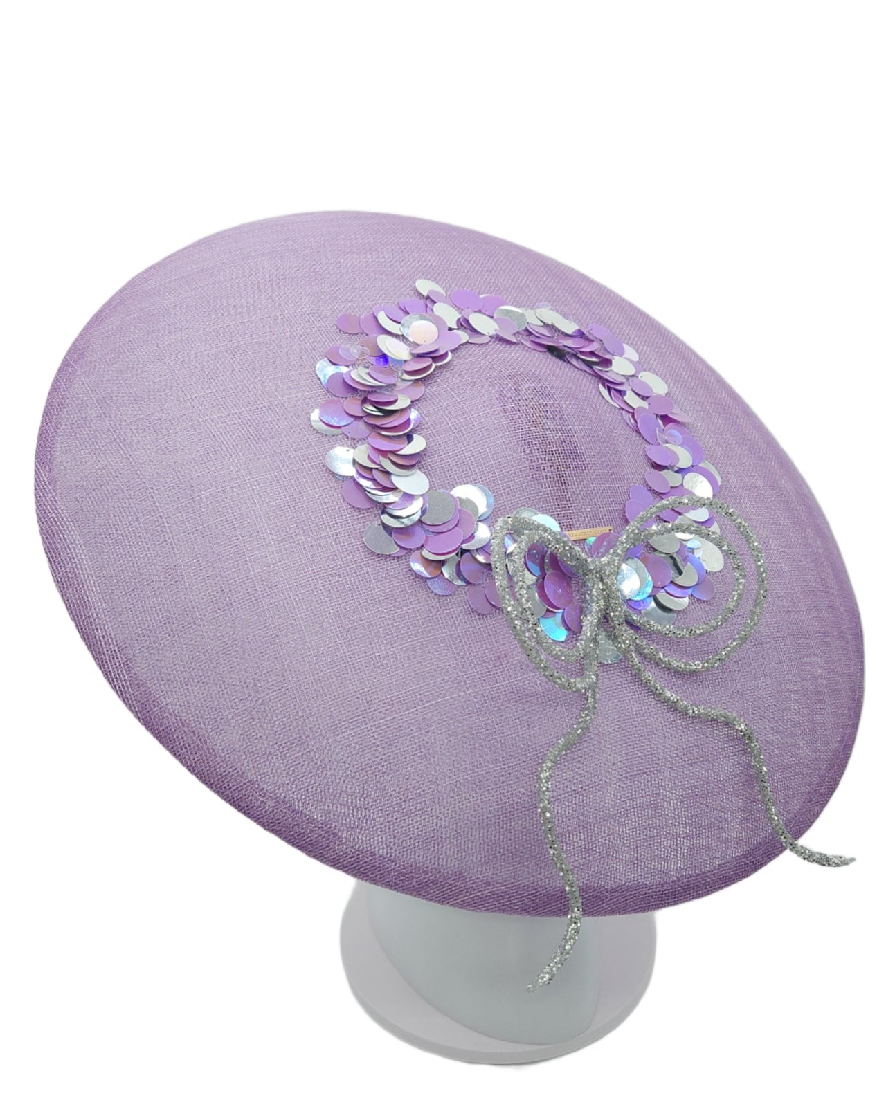 Lavender Sequined Wide Brimmed Hat