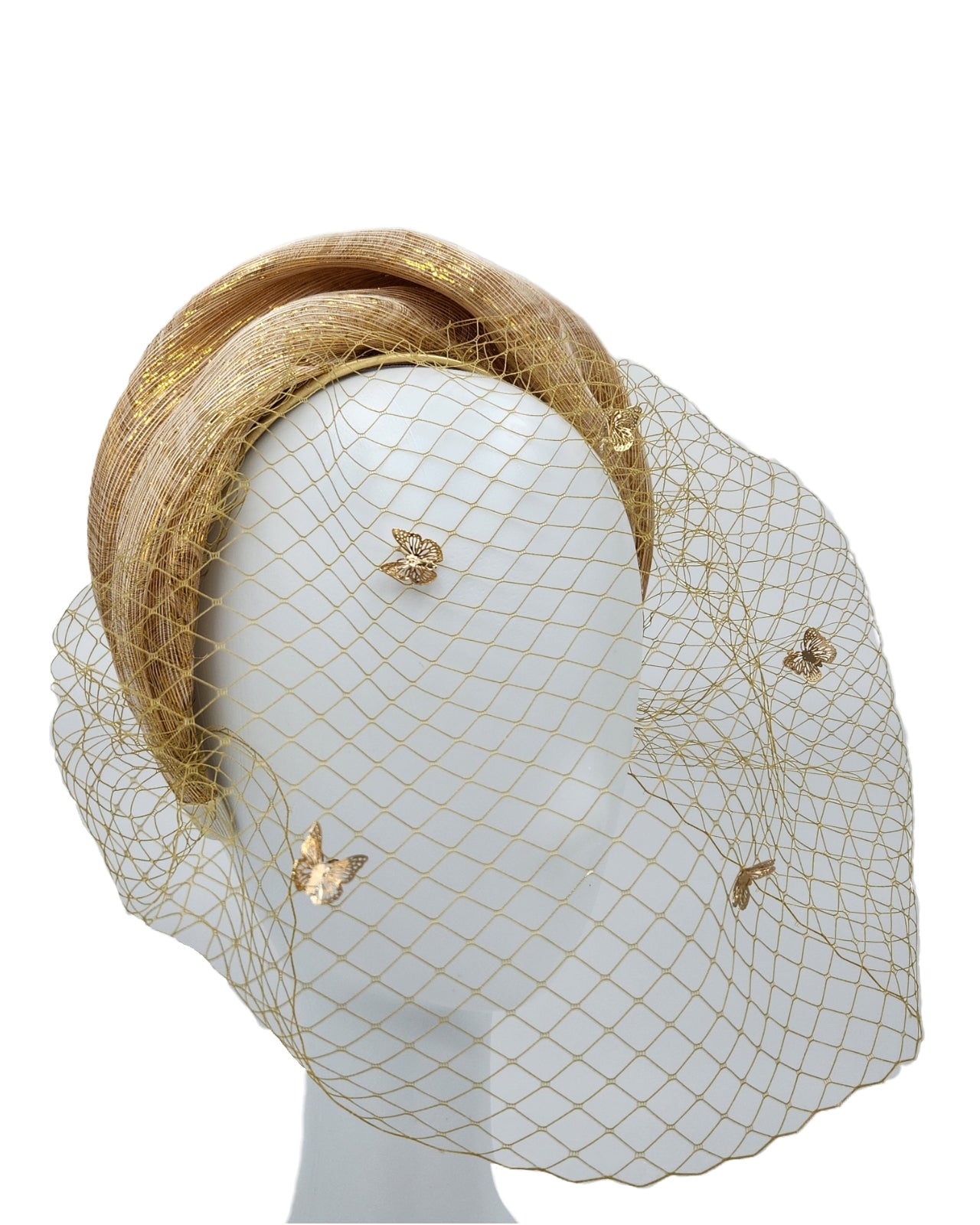 Gold Veiled Headband
