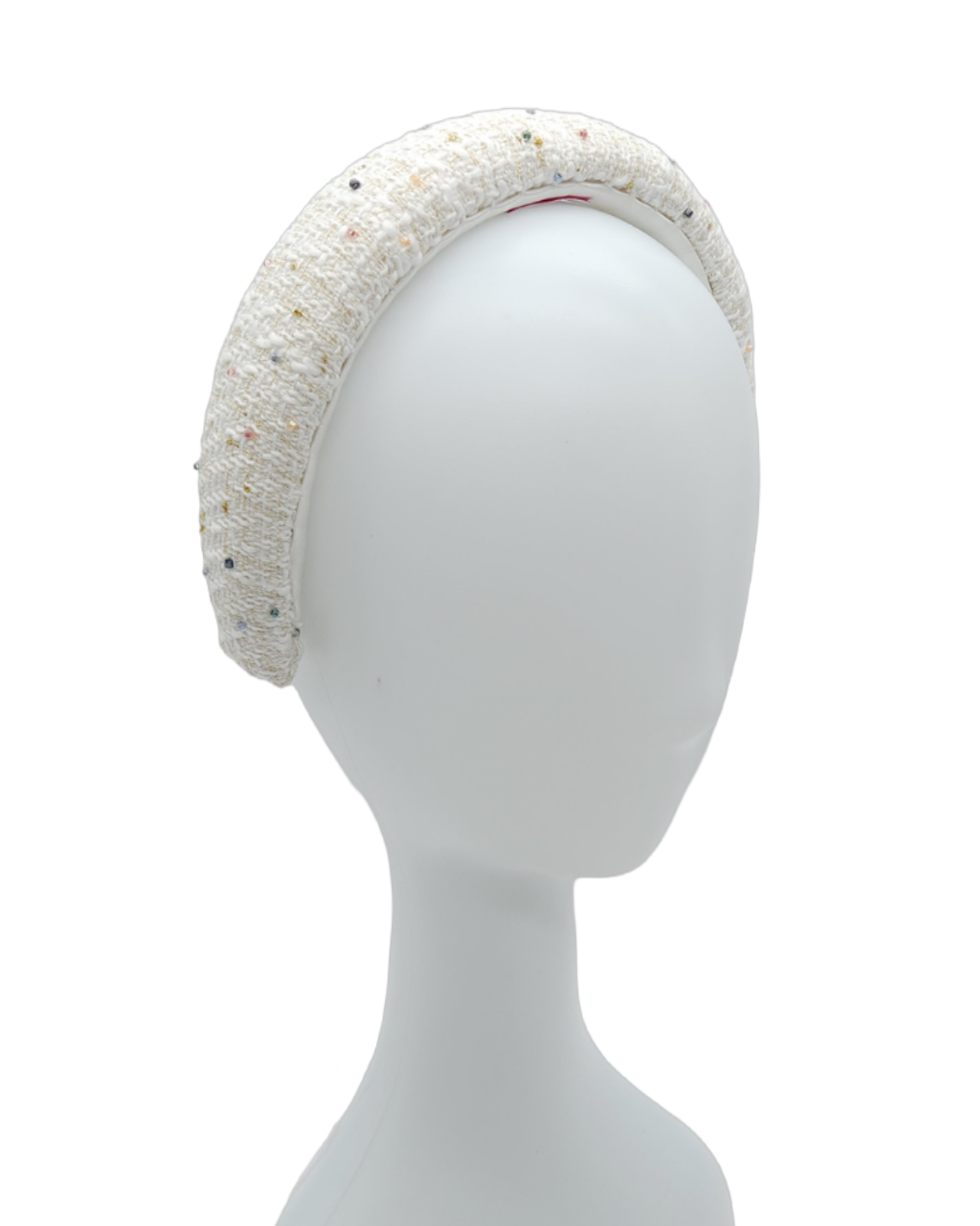 White Tweed Headband