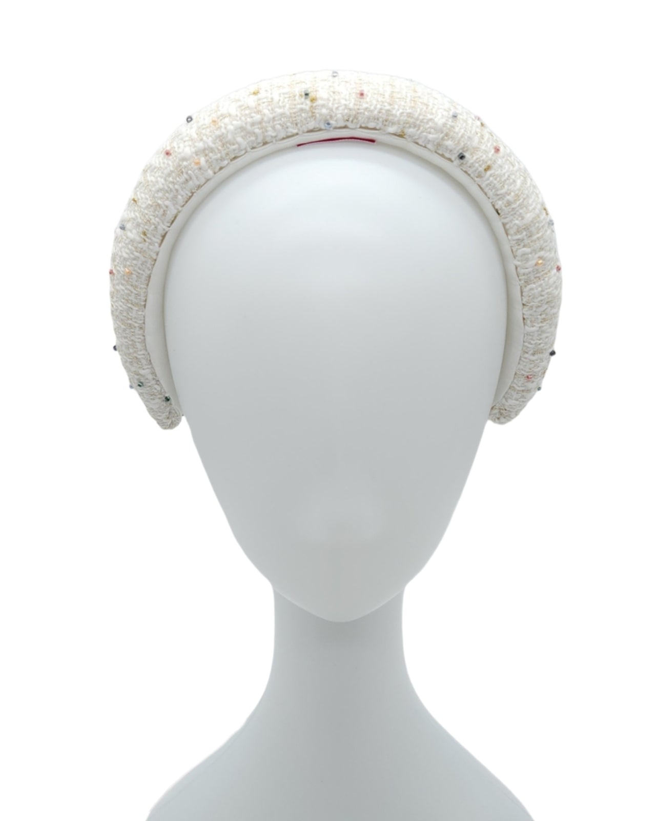 White Tweed Headband