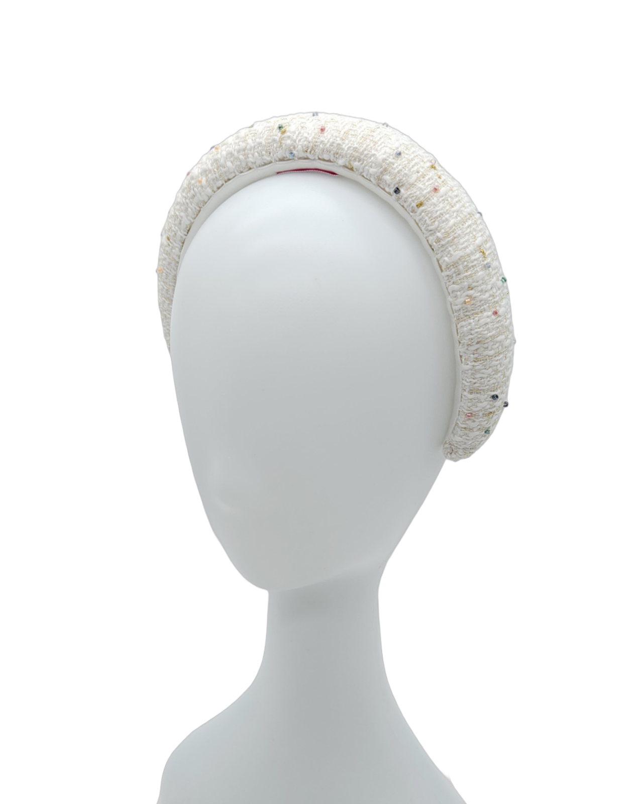 White Tweed Headband