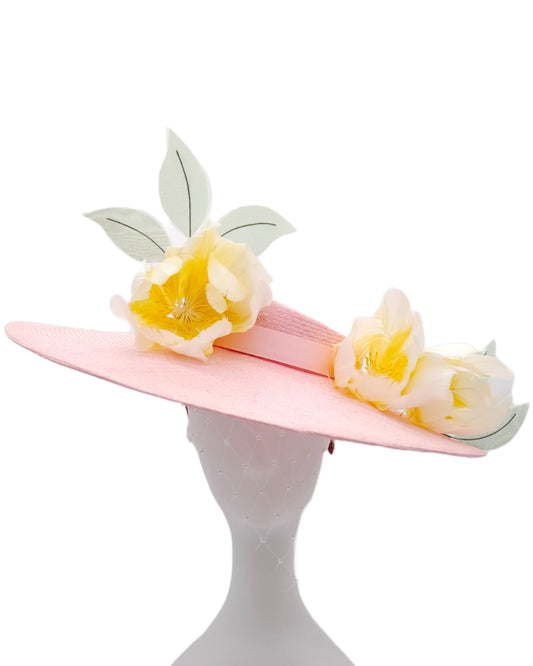 Pink Garden Party Wide Brim