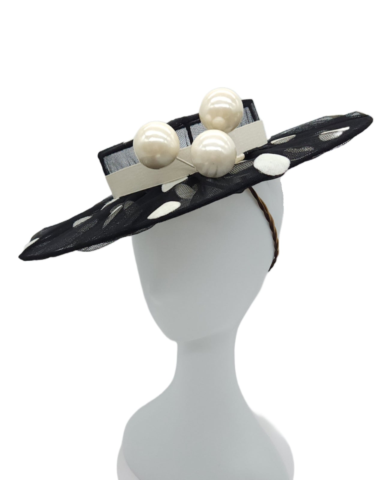 Polka Dot Pearl Boater